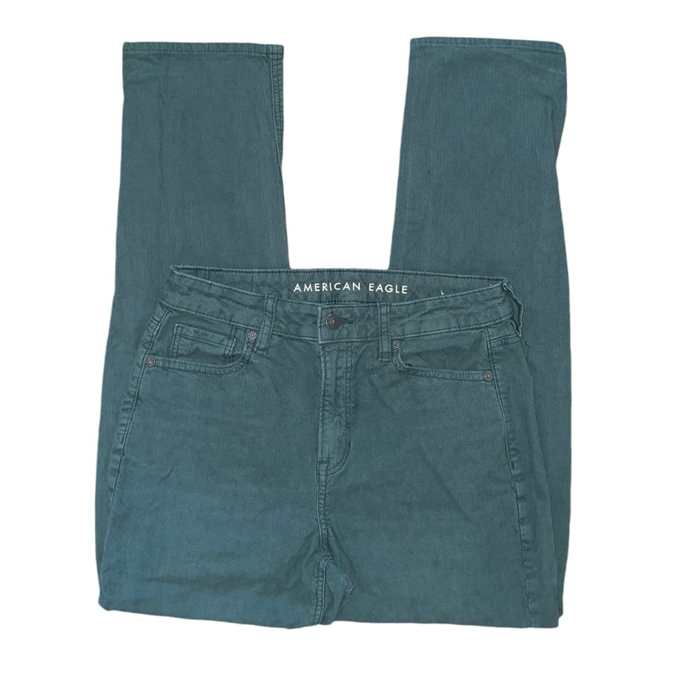 american eagle outfitters high rise mom straight leg corduroy denim pants jeans